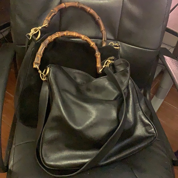 Gucci bamboo Preloved authentic gucci 2 way bamboo hobo bag - Picture 7 of 8